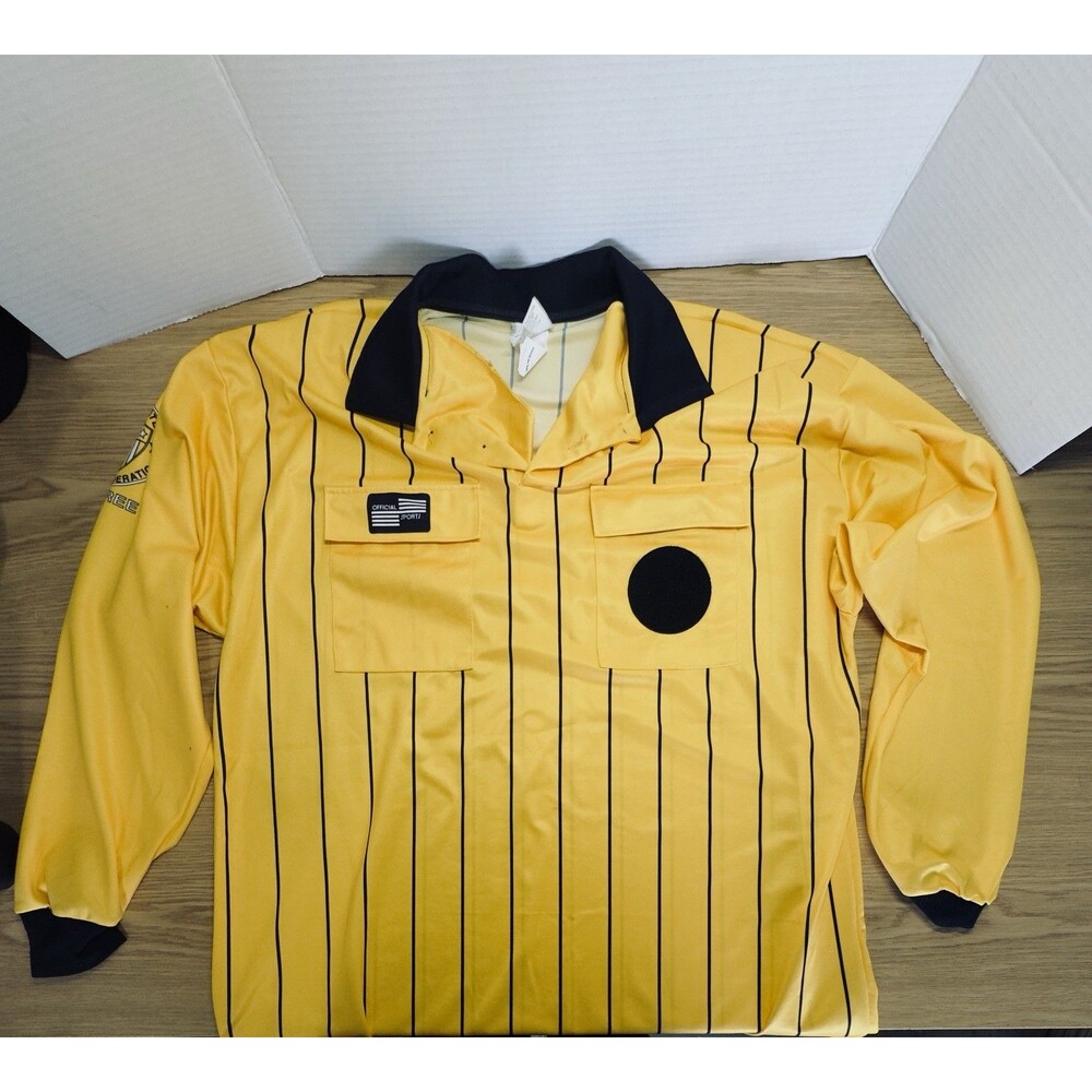 Official Sports United States Soccer Federation Referee Jersey Yellow Size L